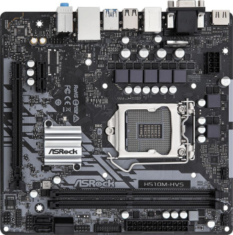 Материнская плата Asrock H510M-HVS R2.0 Soc-1200 Intel H510 2xDDR4 mATX AC`97 8ch(7.1) GbLAN+VGA+HDMI - купить недорого с доставкой в интернет-магазине