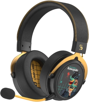 Наушники с микрофоном A4Tech Bloody MR595 Renegade черный/рисунок мониторные BT/Radio оголовье (MR595) - купить недорого с доставкой в интернет-магазине