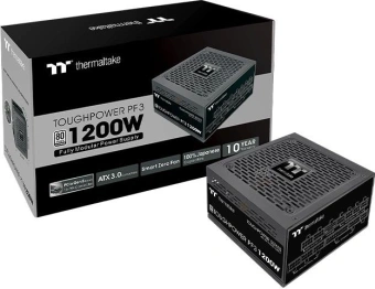 Блок питания Thermaltake ATX 1200W Toughpower PF3 Gen.5 80+ platinum 24pin APFC 120mm fan color LED 12xSATA Cab Manag RTL - купить недорого с доставкой в интернет-магазине