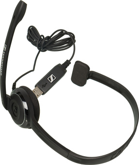 Наушники с микрофоном Sennheiser PC 7 черный USB - купить недорого с доставкой в интернет-магазине