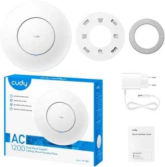 Точка доступа Cudy AP1300_P AC1300 10/100/1000BASE-TX белый - купить недорого с доставкой в интернет-магазине