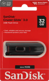 Флеш Диск Sandisk 32GB Cruzer Glide SDCZ600-032G-G35 USB3.0 черный - купить недорого с доставкой в интернет-магазине