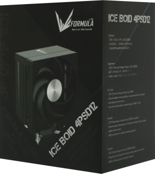 Устройство охлаждения(кулер) Formula Ice Boid 4PSD12 Soc-AM5/AM4/1200/1700/1851 черный 4-pin 34.3dB Al+Cu 200W 448gr Ret - купить недорого с доставкой в интернет-магазине