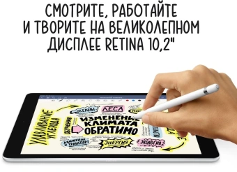 Планшет Apple iPad 2021 A2602 A13 Bionic 6С ROM64Gb 10.2" IPS 2160x1620 iOS серый космос 8Mpix 12Mpix BT WiFi Touch 10hr - купить недорого с доставкой в интернет-магазине