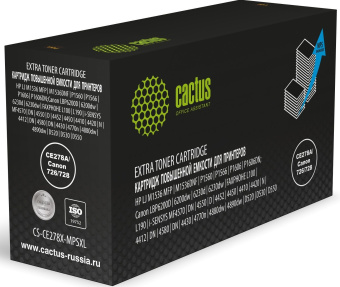 Картридж лазерный Cactus CS-CE278X-MPSXL CE278A/Canon 726/728 черный (8000стр.) для HP J M1536 MFP/M1536DNF/P1560/P1566/P1606/P1606DN; Canon LBP6200D/6200dw/6230d/6230dw/FAXPHOHE L100/L190, i-SENSYS MF4570/DN/4550/D/4452/4450/4410/4420/N/4412/DN/458 - купить недорого с доставкой в интернет-магазине