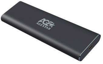 Внешний корпус SSD AgeStar 31UBNV1C NVMe USB3.1 алюминий серый M2 2280 M-key - купить недорого с доставкой в интернет-магазине