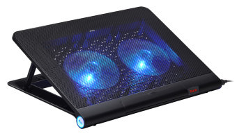 Подставка для ноутбука Buro BU-LCP170-B214 17"398x300x29мм 2xUSB 2x 140ммFAN 926г металлическая сетка/пластик черный - купить недорого с доставкой в интернет-магазине