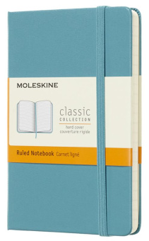 Блокнот Moleskine CLASSIC MM710B35 Pocket 90x140мм 192стр. линейка твердая обложка голубой - купить недорого с доставкой в интернет-магазине