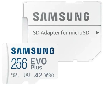 Флеш карта microSDXC 256GB Samsung MB-MC256SA EVO Plus + adapter - купить недорого с доставкой в интернет-магазине