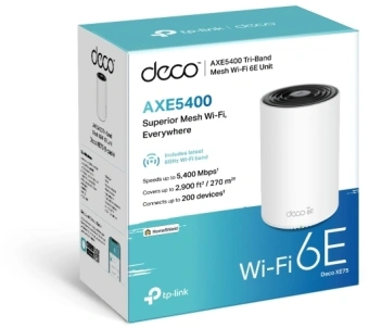 Бесшовный Mesh роутер TP-Link Deco XE75 (DECO XE75(1-PACK)) AXE5400 10/100/1000BASE-TX белый - купить недорого с доставкой в интернет-магазине