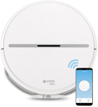 Пылесос-робот Vitek VT-1807 25Вт белый - купить недорого с доставкой в интернет-магазине