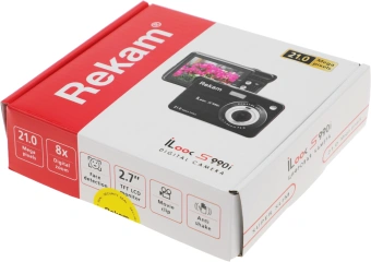 Фотоаппарат Rekam iLook S990i черный 21Mpix 2.7" 720p SDHC/MMC CMOS IS el/Li-Ion - купить недорого с доставкой в интернет-магазине