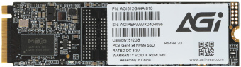 Накопитель SSD AGi PCIe 4.0 x4 512GB AGI512G44AI818 AI818 M.2 2280 - купить недорого с доставкой в интернет-магазине