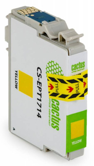 Картридж струйный Cactus CS-EPT1714 17XL желтый (10мл) для Epson XP-33/103/203/207/303/306/403/406 - купить недорого с доставкой в интернет-магазине