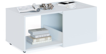 Стол журнальный Сокол СЖ-11 раздвиж. столешница ЛДСП белый (00-00013623) - купить недорого с доставкой в интернет-магазине