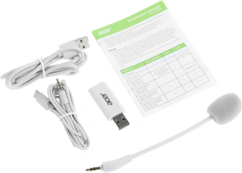 Наушники с микрофоном Acer OHR303 белый мониторные BT/Radio/3.5mm оголовье (ZL.HDSEE.00A) - купить недорого с доставкой в интернет-магазине