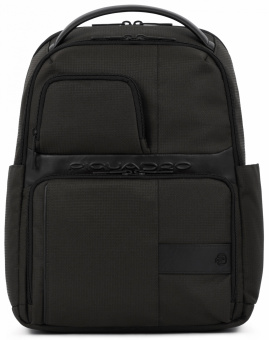 Рюкзак мужской Piquadro Wollem CA6238W129/N черный полиэстер/натур.кожа - купить недорого с доставкой в интернет-магазине