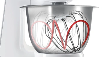 Кухонная машина Bosch Mum5 MUM58720 планетар.вращ. 1000Вт красный/серебристый - купить недорого с доставкой в интернет-магазине