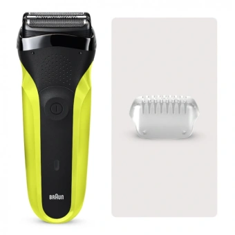 Бритва сетчатая Braun Series 3 300s g реж.эл.:2 питан.:аккум. зеленый - купить недорого с доставкой в интернет-магазине