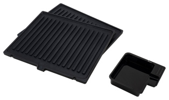 Электрогриль Hyundai HYG-5047 2200Вт серебристый/черный - купить недорого с доставкой в интернет-магазине