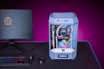 Корпус Thermaltake The Tower 300 Hydrangea голубой без БП mATX 8x120mm 6x140mm 2xUSB3.0 audio bott PSU - купить недорого с доставкой в интернет-магазине