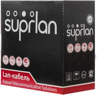 Кабель информационный Suprlan Median 01-0335-1 кат.5E U/UTP 4X2X0.46AWG PE внешний 305м черный - купить недорого с доставкой в интернет-магазине