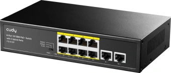 Коммутатор Cudy FS1010P (L2) 10x100Мбит/с 8PoE+ 120W неуправляемый - купить недорого с доставкой в интернет-магазине