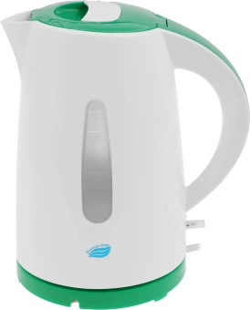 Чайник электрический Великие Реки Томь-1 1.7л. 1850Вт белый/зеленый корпус: пластик - купить недорого с доставкой в интернет-магазине