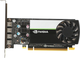 Видеокарта PNY PCI-E 3.0 T1000 NVIDIA T1000 4Gb 128bit GDDR6 1065/10000 mDPx4 HDCP Bulk low profile - купить недорого с доставкой в интернет-магазине
