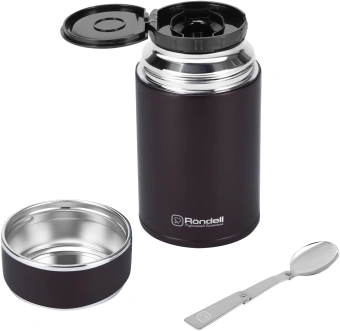 Термос для еды Rondell Tierno RDS-1661 0.7л. бордовый с чехлом картонная коробка - купить недорого с доставкой в интернет-магазине