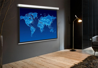 Экран Cactus 84" 150x150см Wallscreen CS-PSW-150x150 1:1 настенно-потолочный рулонный белый - купить недорого с доставкой в интернет-магазине