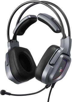 Наушники с микрофоном A4Tech Bloody G575 серый 2м мониторные USB оголовье (G575 USB/ GREY) - купить недорого с доставкой в интернет-магазине