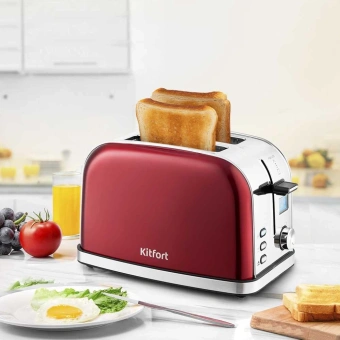 Тостер Kitfort КТ-2036-1 950Вт красный - купить недорого с доставкой в интернет-магазине