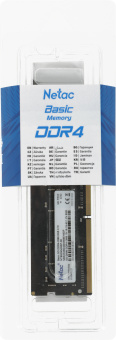 Память DDR4 8GB 2666MHz Netac NTBSD4N26SP-08 Basic RTL PC4-21300 CL19 SO-DIMM 260-pin 1.2В single rank Ret - купить недорого с доставкой в интернет-магазине