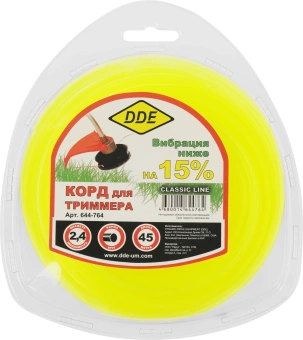 Леска для садовых триммеров DDE 644-764 d=2.4мм L=45м - купить недорого с доставкой в интернет-магазине