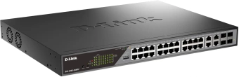 Коммутатор D-Link DSS-200G-28MPP/A1A (L2) 24x1Гбит/с 4xКомбо(1000BASE-T/SFP) 518W настраиваемый - купить недорого с доставкой в интернет-магазине