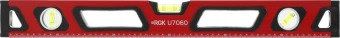 Уровень RGK U7060 пузырьковый 3глаз. магнит. красный - купить недорого с доставкой в интернет-магазине