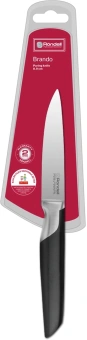 Нож кухонный Rondell Brando RD-1433 стальной универсальный для овощей лезв.90мм прямая заточка черный блистер - купить недорого с доставкой в интернет-магазине