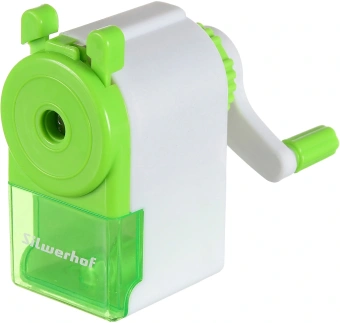 Точилка для карандашей механическая Silwerhof Color 1 отверстие зеленый - купить недорого с доставкой в интернет-магазине