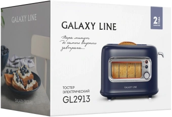 Тостер Galaxy Line GL 2913 900Вт синий - купить недорого с доставкой в интернет-магазине