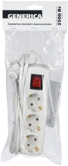 Сетевой удлинитель IEK У03В 3м (3 розетки) белый (пакет ПЭ) - купить недорого с доставкой в интернет-магазине