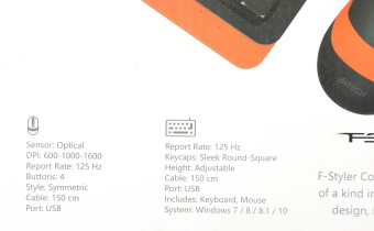 Клавиатура + мышь A4Tech Fstyler F1010 клав:черный/оранжевый мышь:черный/оранжевый USB Multimedia (F1010 ORANGE) - купить недорого с доставкой в интернет-магазине