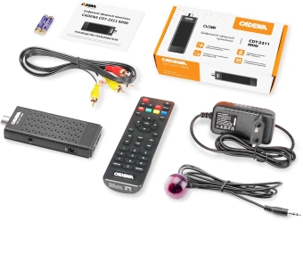 Ресивер DVB-T2 Cadena CDT-2311 MINI черный - купить недорого с доставкой в интернет-магазине