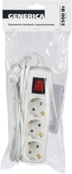 Сетевой удлинитель IEK У03В 7м (3 розетки) белый (пакет ПЭ) - купить недорого с доставкой в интернет-магазине