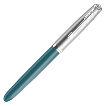 Ручка перьев. Parker 51 Core (CW2123506) Teal Blue CT F сталь нержавеющая подар.кор. кругл. - купить недорого с доставкой в интернет-магазине