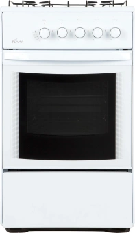 Плита Газовая Flama RG 24019 W белый (без крышки) реш.сталь - купить недорого с доставкой в интернет-магазине