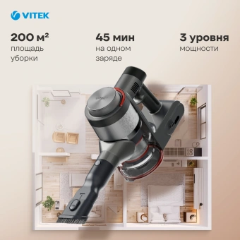Пылесос Vitek VT-CLSAQUA_RAPID 470Вт серый стальной/серебристый - купить недорого с доставкой в интернет-магазине