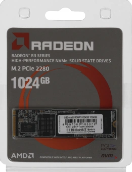 Накопитель SSD AMD PCIe 3.0 x4 1TB R3MP31024G8 Radeon M.2 2280 - купить недорого с доставкой в интернет-магазине