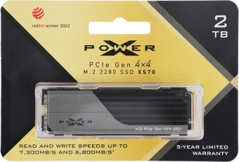 Накопитель SSD Silicon Power PCIe 4.0 x4 2TB SP02KGBP44XS7005 XS70 M.2 2280 - купить недорого с доставкой в интернет-магазине