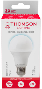 Лампа светодиодная Thomson TH-B2305 15Вт цок.:E27 груша 220B 6500K св.свеч.бел.хол. A60 (упак.:1шт) - купить недорого с доставкой в интернет-магазине